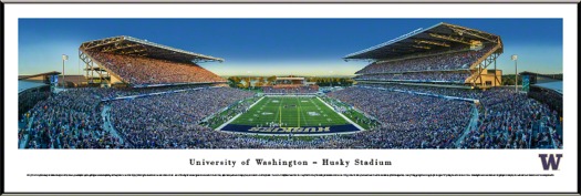 Washington Football Panoramic Poster or Framed Picture Inc Husky Stadium Blakeway Worldwide Panoramas 